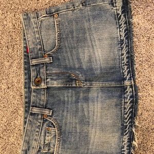 mini jean skirt